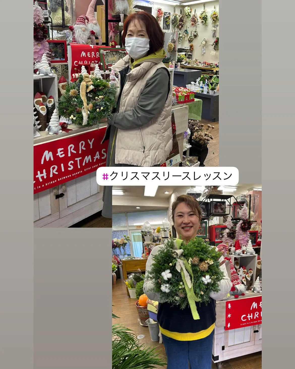 今年も香りを楽しむクリスマスリース作りをたくさんの方々に体験...