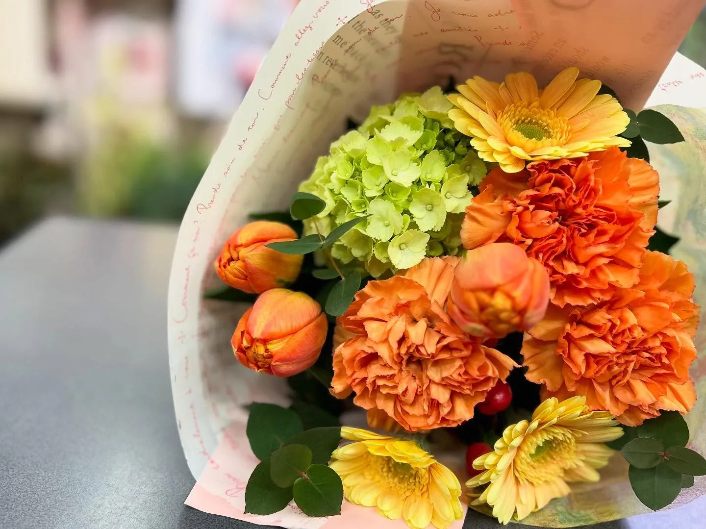 オレンジイエロー系アレンジ✿ブーケ🧡💛🌼