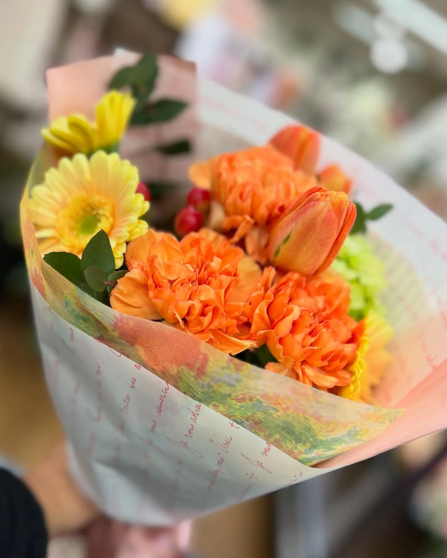 オレンジイエロー系アレンジ✿ブーケ🧡💛🌼