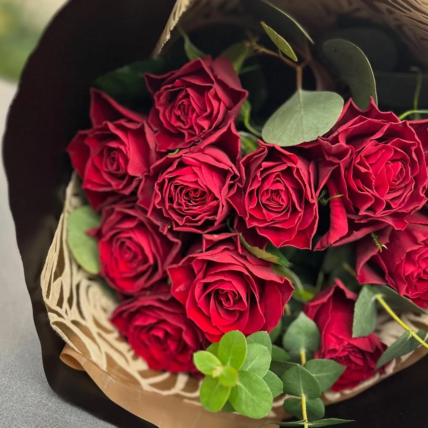 ダズンローズ🌹🌹🌹クリストローゼ12本のブーケ♡*⃝̣◌⑅⃝...