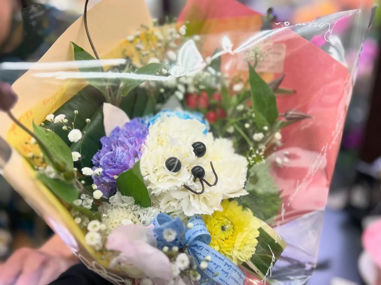 プードル☆ネコちゃん入りブーケ&アレンジメントฅ🐾😺𓂃𓈒𓏸...